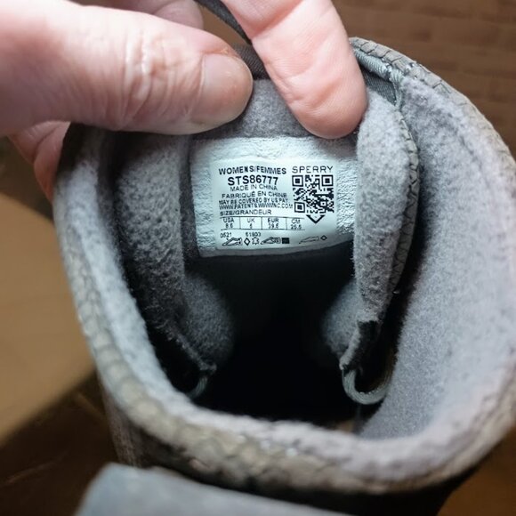 Sperry Women's Saltwater Heel Grey Duck Boots (8.5) - Picture 9 of 11